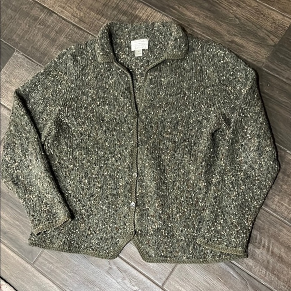 Vintage Christopher & Banks Hand Crochet Wool Blend Sweater Sz M